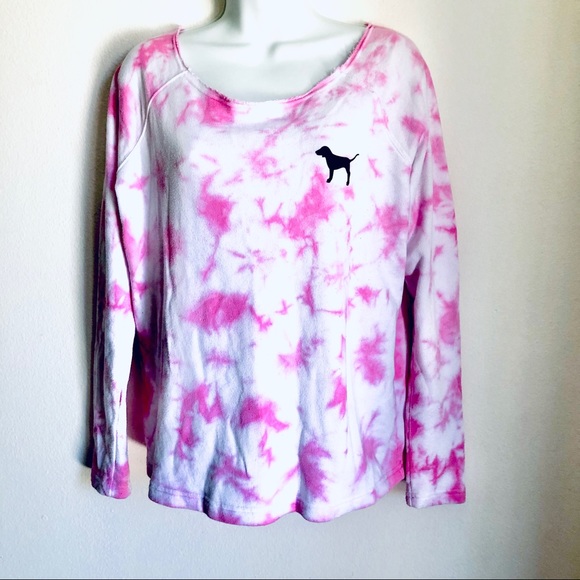 PINK VICTORIA SECRET TIE DYE SWEATER.SIZE X SMALL - Picture 2 of 6